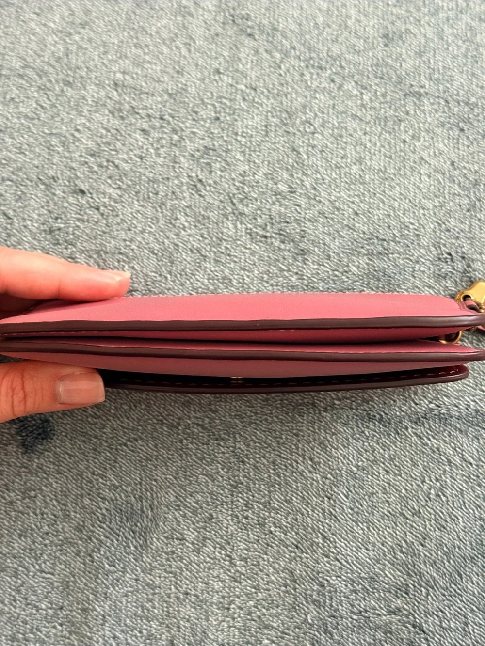 Coach 1941 rose clutch glove tanned leather